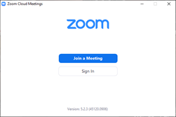 First Zoom Screen