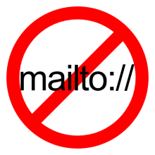 International No Symbol with mailto text